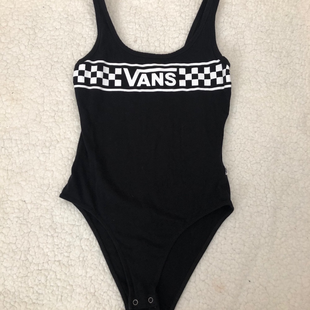 Black & White Checkered Vans Bodysuit
